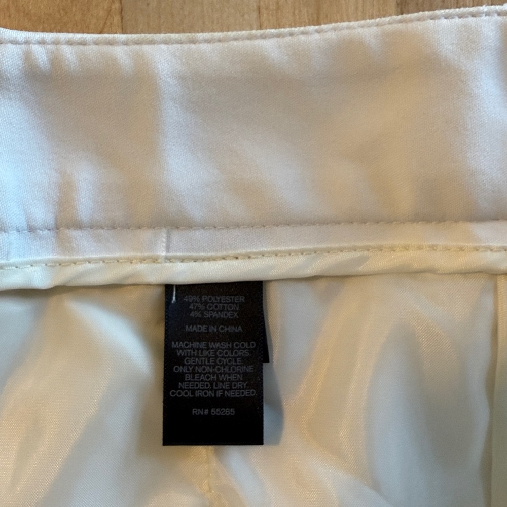 NWT Express Columnist Ankle Low-Rise White Woven Career Dress Pant Trouser, 4 - Picture 8 of 8